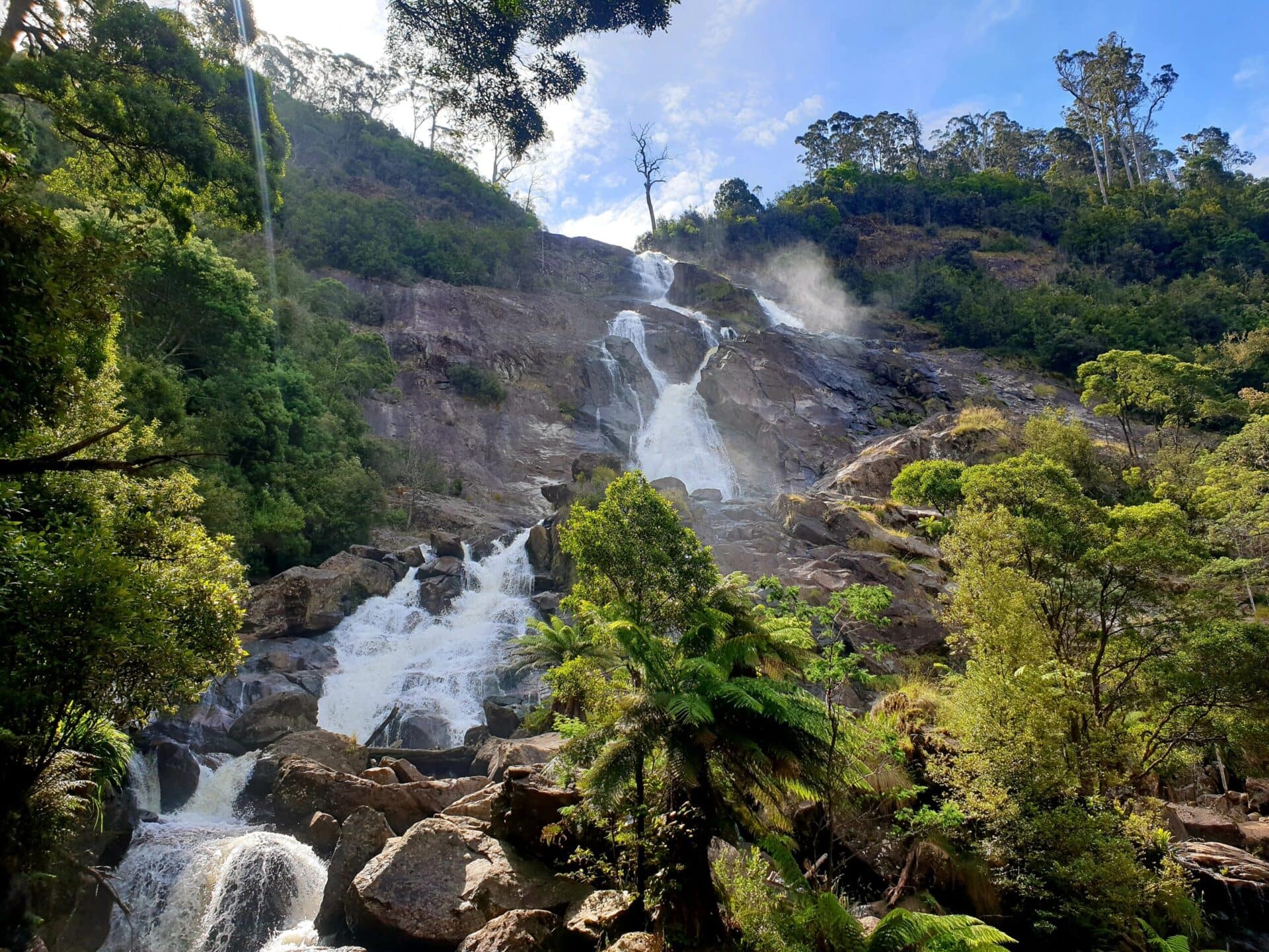 top 10 waterfalls-St columba falls cascading down the rocks